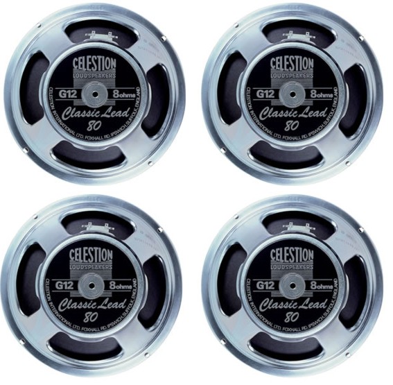 4 x Celestion G12-80 Classic Lead Guitar Speakers 8ohm BUNDLE - Click Image to Close